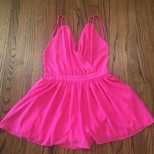 Bright Pink Romper from Ooberswank size M